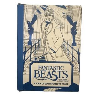 Fantastic Beasts and Where To Find Them A Book Of 20 Postcards To Color NWT